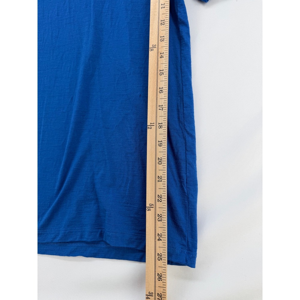 Icebreaker Mens Merino Wool Graphic T-Shirt Blue Fish Print Short Sleeve L - Picture 9 of 10